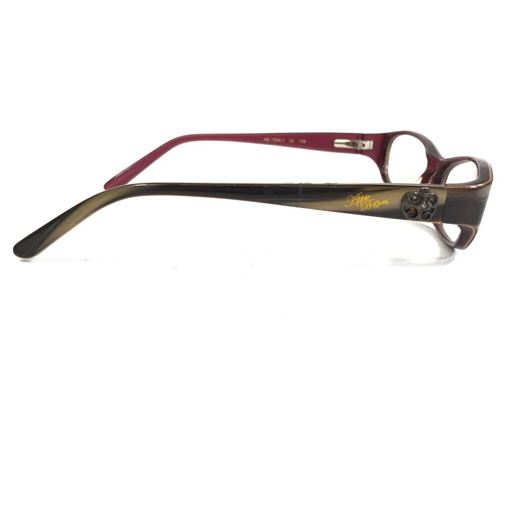 Apple Bottoms Eyeglasses Frames AB 730A-1 Brown Horn Red Rectangular 53-14-135